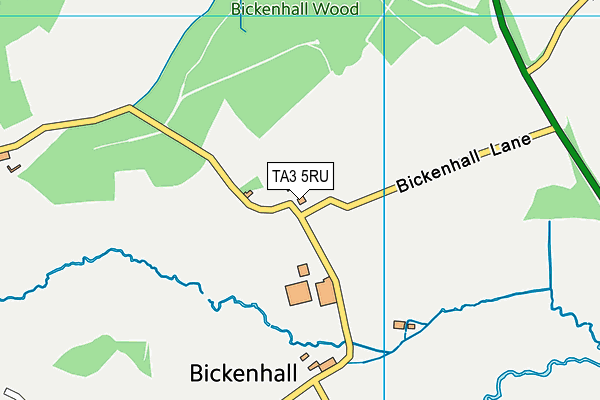 TA3 5RU map - OS VectorMap District (Ordnance Survey)