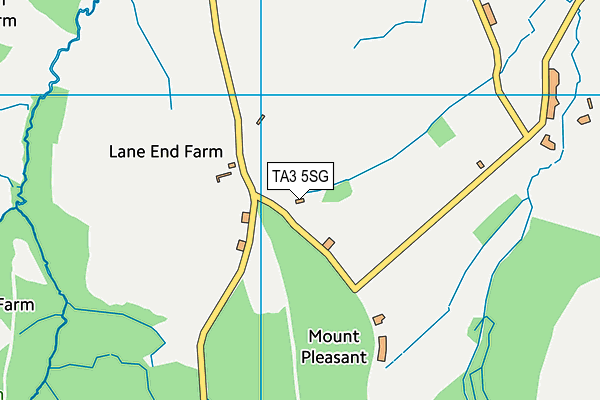 TA3 5SG map - OS VectorMap District (Ordnance Survey)