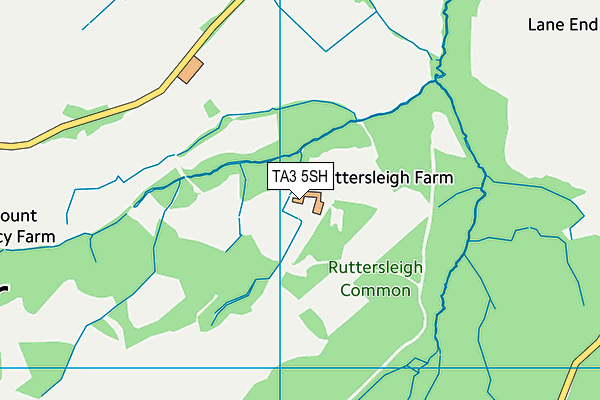 TA3 5SH map - OS VectorMap District (Ordnance Survey)