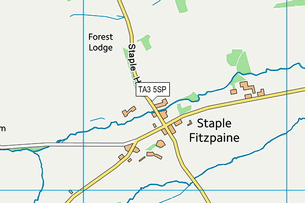 TA3 5SP map - OS VectorMap District (Ordnance Survey)