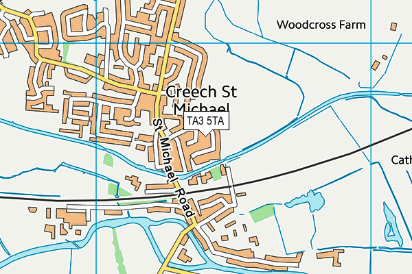 TA3 5TA map - OS VectorMap District (Ordnance Survey)