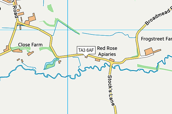 TA3 6AF map - OS VectorMap District (Ordnance Survey)