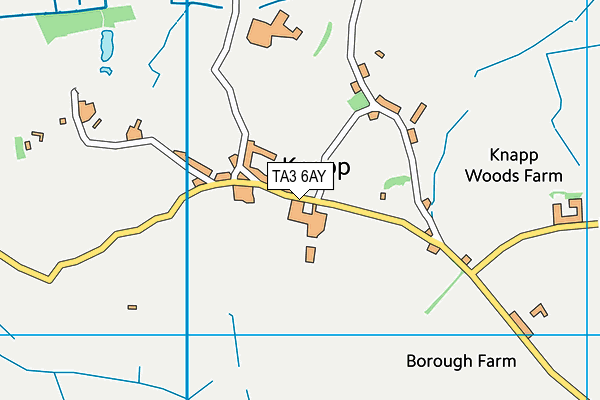 TA3 6AY map - OS VectorMap District (Ordnance Survey)
