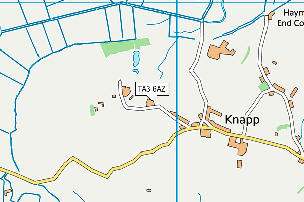TA3 6AZ map - OS VectorMap District (Ordnance Survey)
