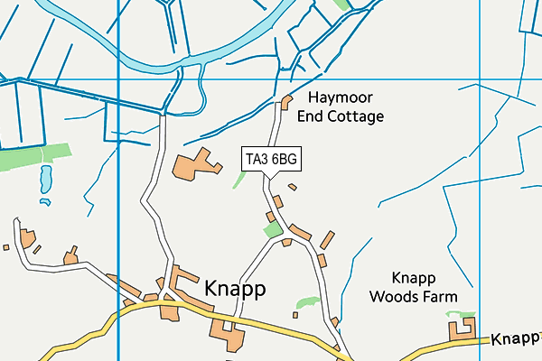 TA3 6BG map - OS VectorMap District (Ordnance Survey)