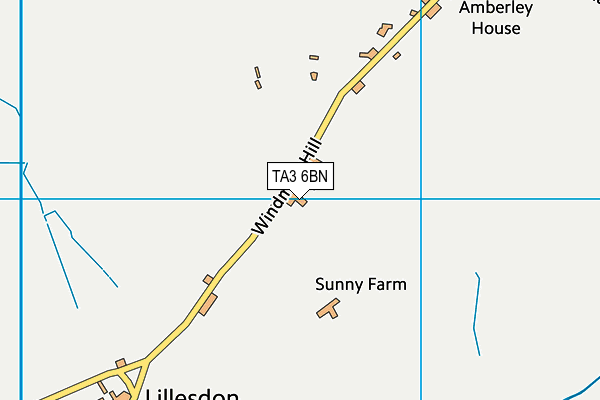 TA3 6BN map - OS VectorMap District (Ordnance Survey)