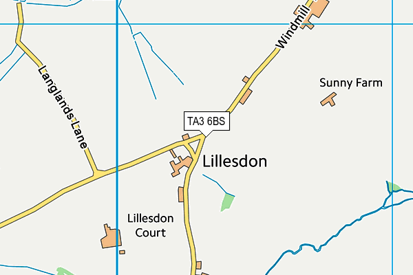 TA3 6BS map - OS VectorMap District (Ordnance Survey)