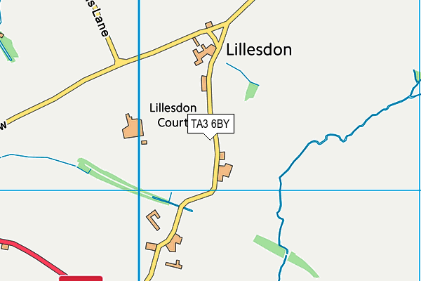 TA3 6BY map - OS VectorMap District (Ordnance Survey)