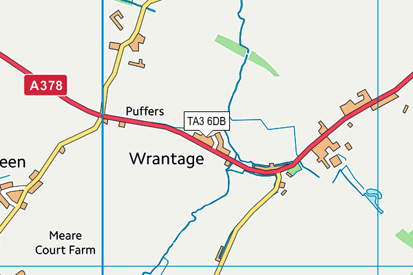 TA3 6DB map - OS VectorMap District (Ordnance Survey)