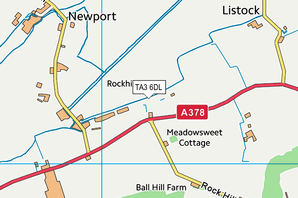 TA3 6DL map - OS VectorMap District (Ordnance Survey)