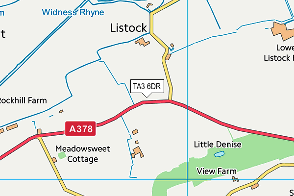 TA3 6DR map - OS VectorMap District (Ordnance Survey)