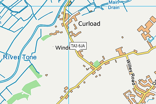 TA3 6JA map - OS VectorMap District (Ordnance Survey)