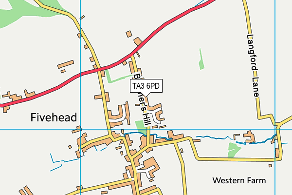 TA3 6PD map - OS VectorMap District (Ordnance Survey)