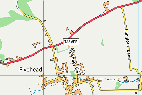 TA3 6PE map - OS VectorMap District (Ordnance Survey)