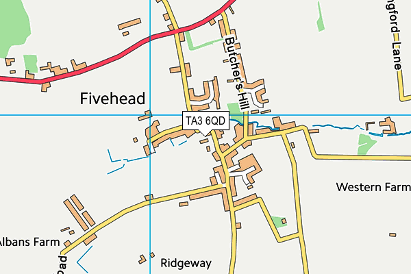 TA3 6QD map - OS VectorMap District (Ordnance Survey)