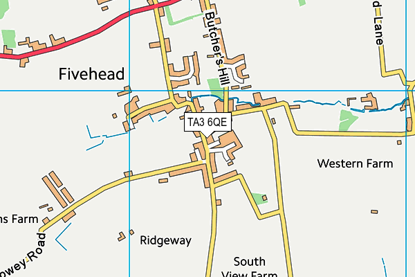 TA3 6QE map - OS VectorMap District (Ordnance Survey)