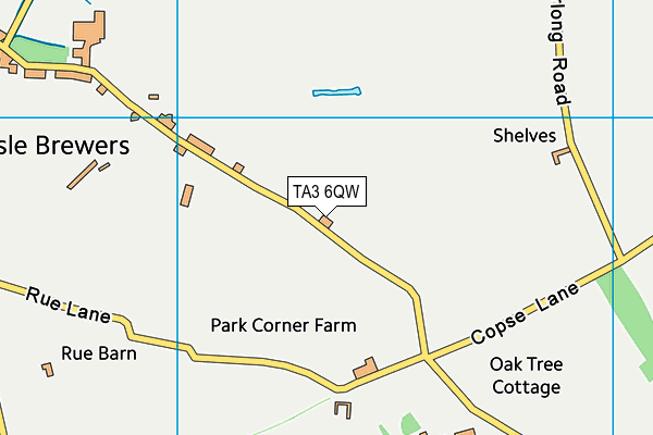 TA3 6QW map - OS VectorMap District (Ordnance Survey)