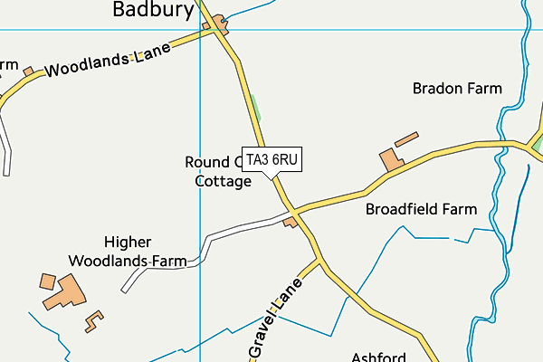 TA3 6RU map - OS VectorMap District (Ordnance Survey)