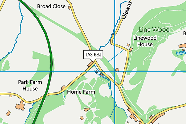 TA3 6SJ map - OS VectorMap District (Ordnance Survey)