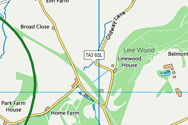 TA3 6SL map - OS VectorMap District (Ordnance Survey)