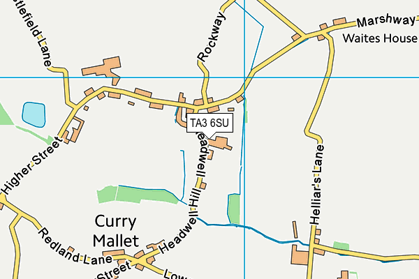 TA3 6SU map - OS VectorMap District (Ordnance Survey)