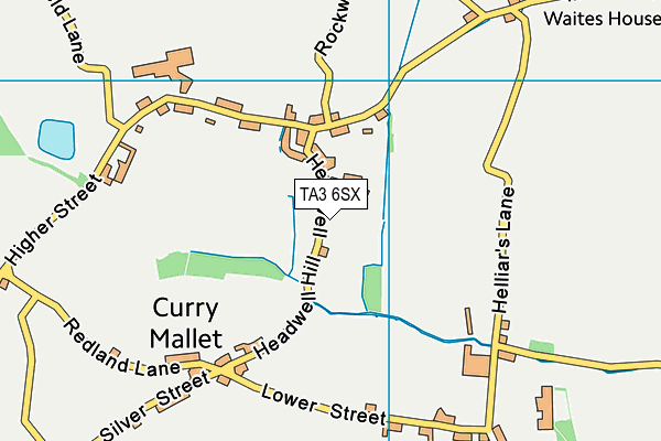 TA3 6SX map - OS VectorMap District (Ordnance Survey)
