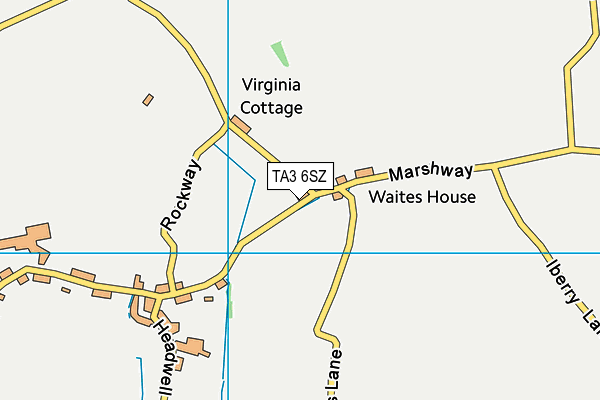 TA3 6SZ map - OS VectorMap District (Ordnance Survey)