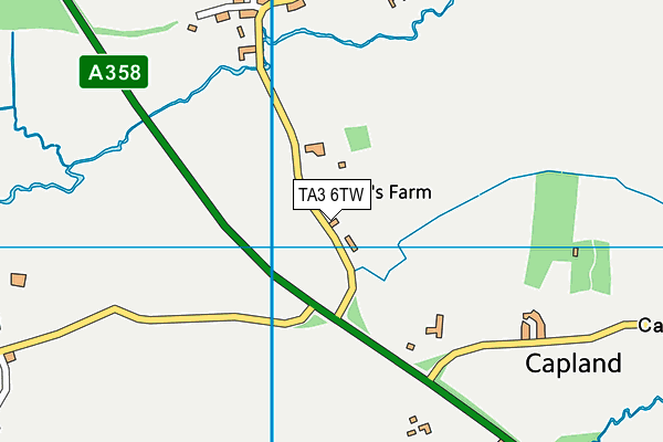 TA3 6TW map - OS VectorMap District (Ordnance Survey)