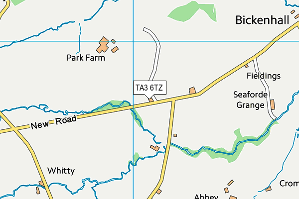 TA3 6TZ map - OS VectorMap District (Ordnance Survey)