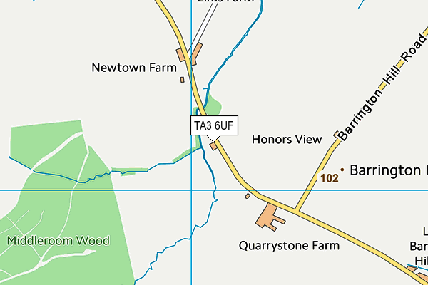 TA3 6UF map - OS VectorMap District (Ordnance Survey)