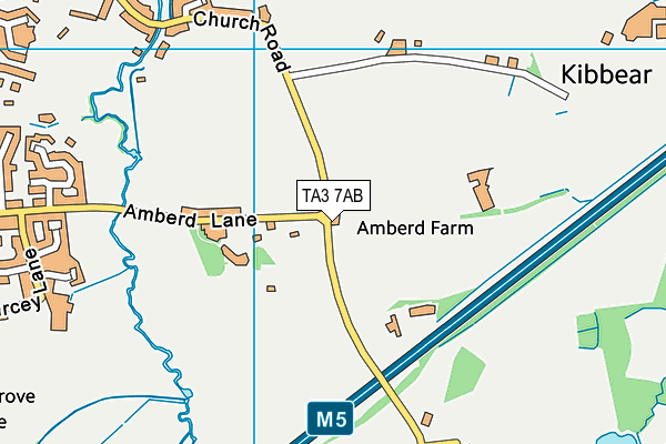 TA3 7AB map - OS VectorMap District (Ordnance Survey)