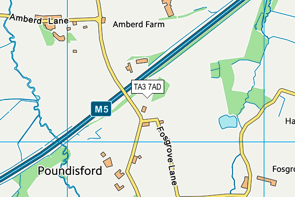 TA3 7AD map - OS VectorMap District (Ordnance Survey)