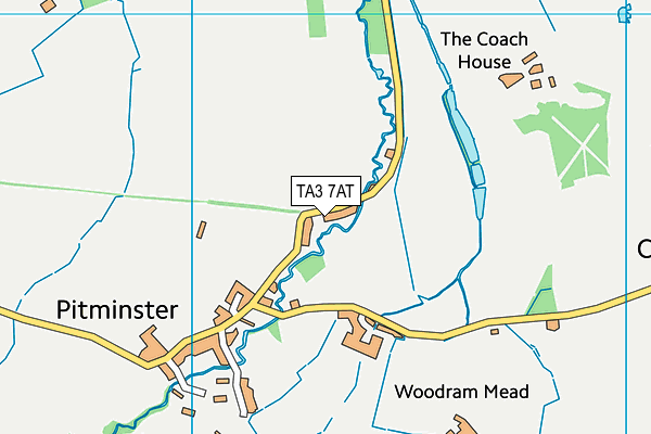 TA3 7AT map - OS VectorMap District (Ordnance Survey)