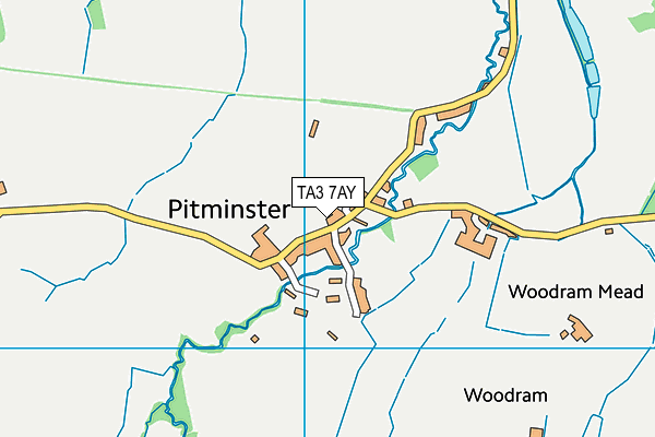 TA3 7AY map - OS VectorMap District (Ordnance Survey)