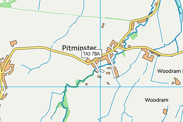 TA3 7BA map - OS VectorMap District (Ordnance Survey)