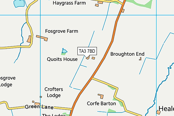 TA3 7BD map - OS VectorMap District (Ordnance Survey)