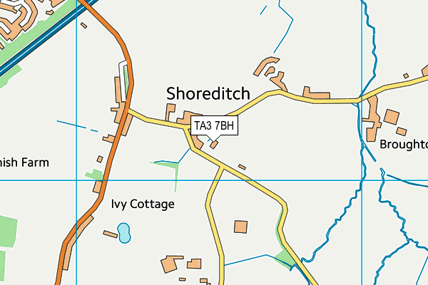 TA3 7BH map - OS VectorMap District (Ordnance Survey)