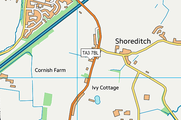 TA3 7BL map - OS VectorMap District (Ordnance Survey)