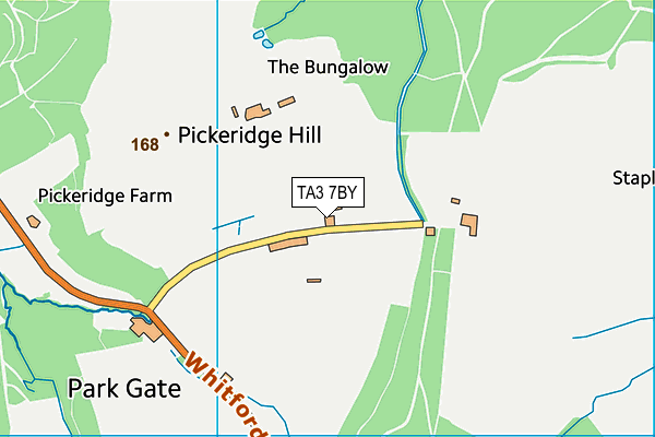 Taunton And Pickeridge Golf Club map (TA3 7BY) - OS VectorMap District (Ordnance Survey)