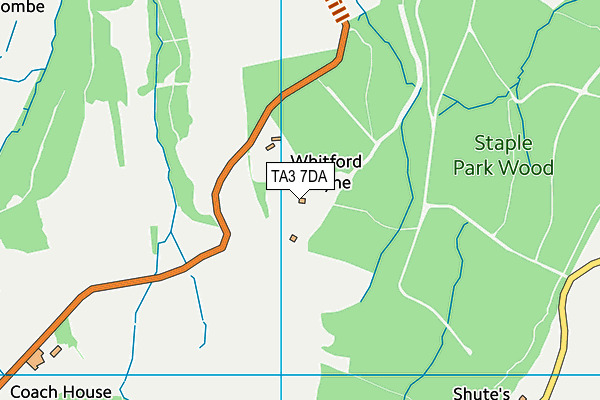 TA3 7DA map - OS VectorMap District (Ordnance Survey)