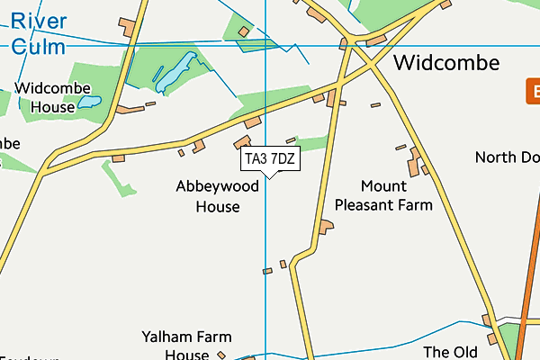 TA3 7DZ map - OS VectorMap District (Ordnance Survey)