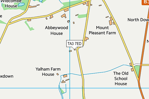 TA3 7ED map - OS VectorMap District (Ordnance Survey)