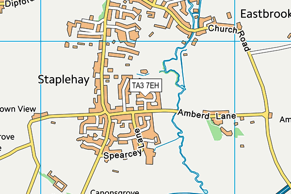 TA3 7EH map - OS VectorMap District (Ordnance Survey)
