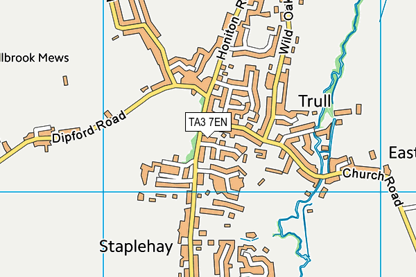 TA3 7EN map - OS VectorMap District (Ordnance Survey)