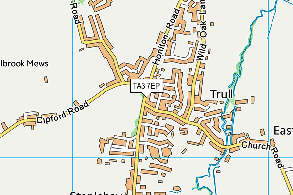 TA3 7EP map - OS VectorMap District (Ordnance Survey)