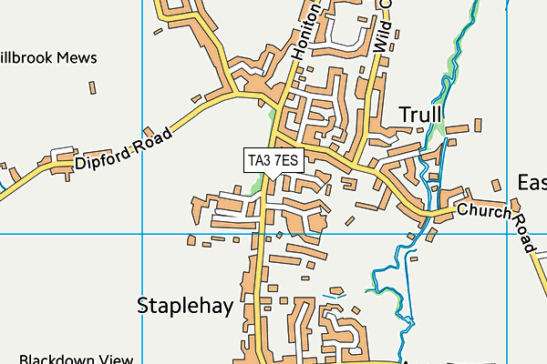 TA3 7ES map - OS VectorMap District (Ordnance Survey)