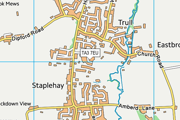 TA3 7EU map - OS VectorMap District (Ordnance Survey)