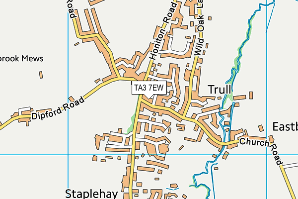 TA3 7EW map - OS VectorMap District (Ordnance Survey)