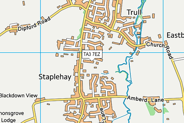 TA3 7EZ map - OS VectorMap District (Ordnance Survey)