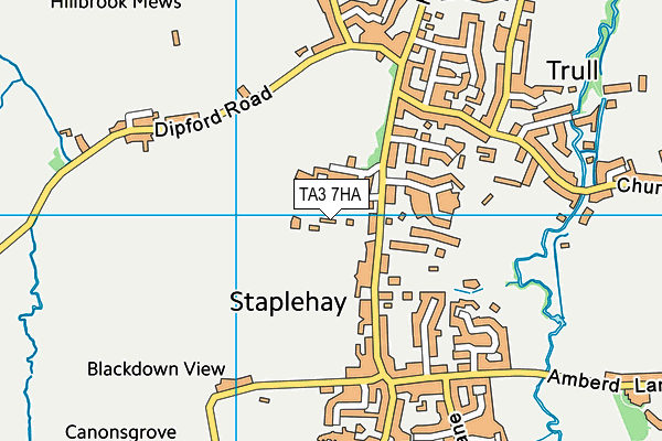 TA3 7HA map - OS VectorMap District (Ordnance Survey)